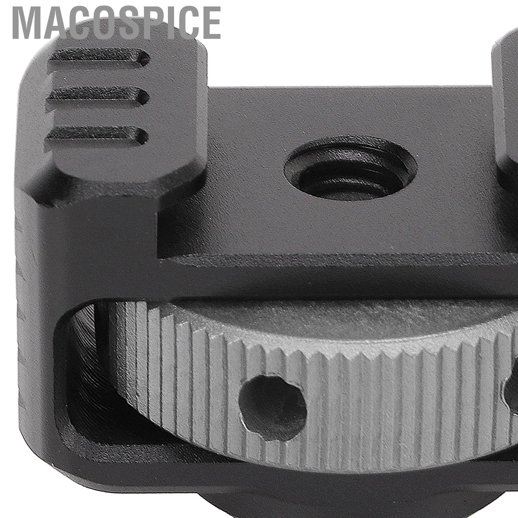 Macospice Cold Shoe Extension Bracket Mount with 1/4 Inch Screw Hole Arri Tooth
