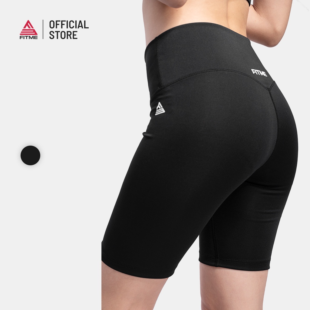 Quần tập gym yoga lửng Fitme legging nữ vải thun biker 2 lớp cạp cao nâng mông tôn dáng bigsize