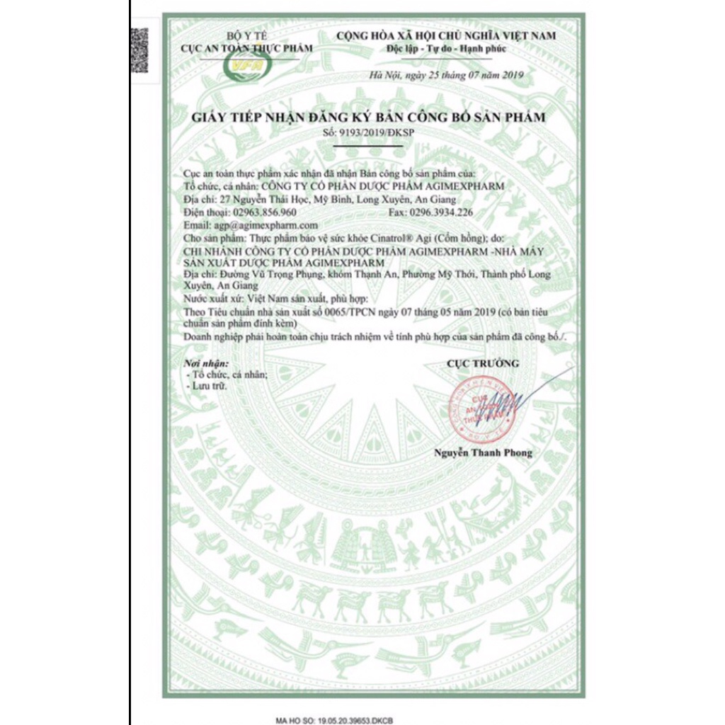 Cốm tiêu cinatrol  agi chai 80gam màu trắng và hồng