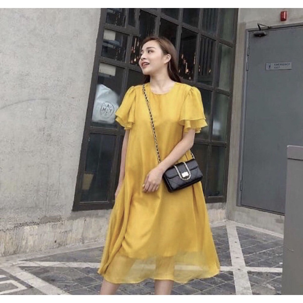 Đầm Bầu Mùa Hè Chất Voan 2 Lớp,Váy Bầu Thiết Kế Công Sở Dự Tiệc Đi Chơi A021 Lin Store66