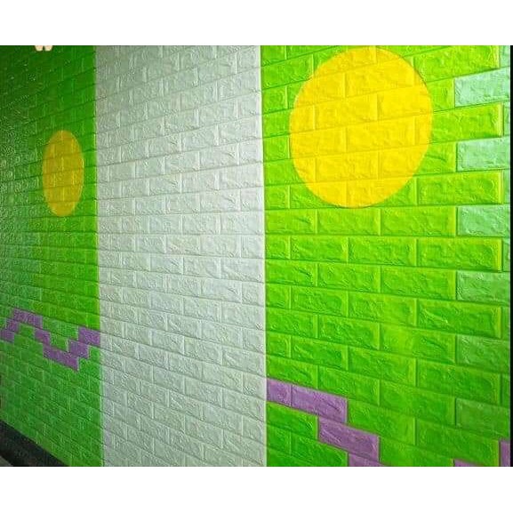 Xốp dán tường giả gạch 3d khổ lớn 70x77cm , chống ồn , cách âm tốt loại 1 siêu dính | BigBuy360 - bigbuy360.vn