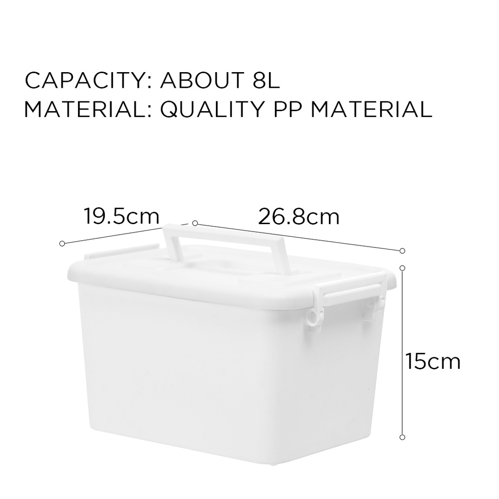 Hộp đựng đồ đa năng có nắp, hộp lưu trữ Miniso nhiều màu sắc