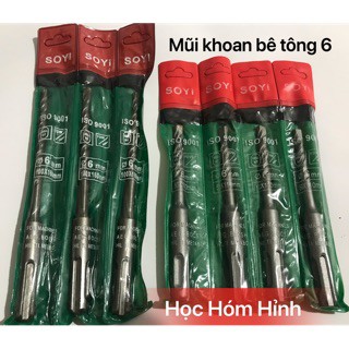 Mũi khoan bê tông 6x110mm SOYI,dùng cho máy khoan bê tông phổ thông