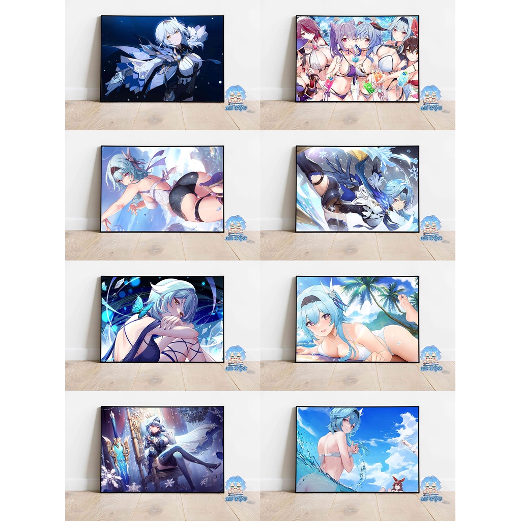 Poster A3 Eula  (12) Game Genshin Impact - 2D Tộc Shop