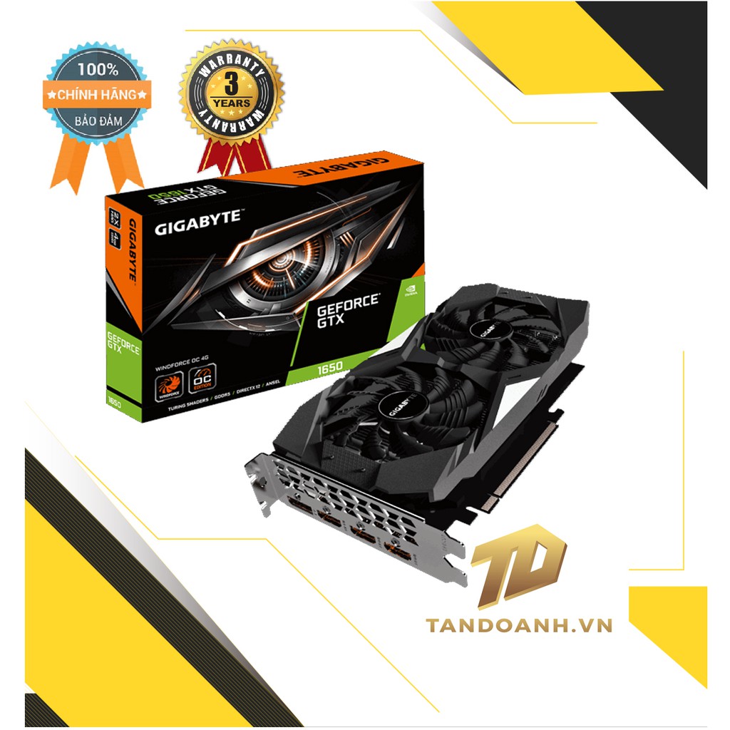 CARD MÀN HÌNH GIGABYTE GTX 1650 WINDFORCE OC 4G | WebRaoVat - webraovat.net.vn