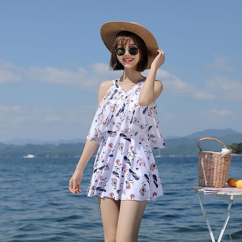 Bộ Đồ Bơi Liền Thân In Họa Tiết Hoa Xinh Xắn Dành Cho Nữ | BigBuy360 - bigbuy360.vn