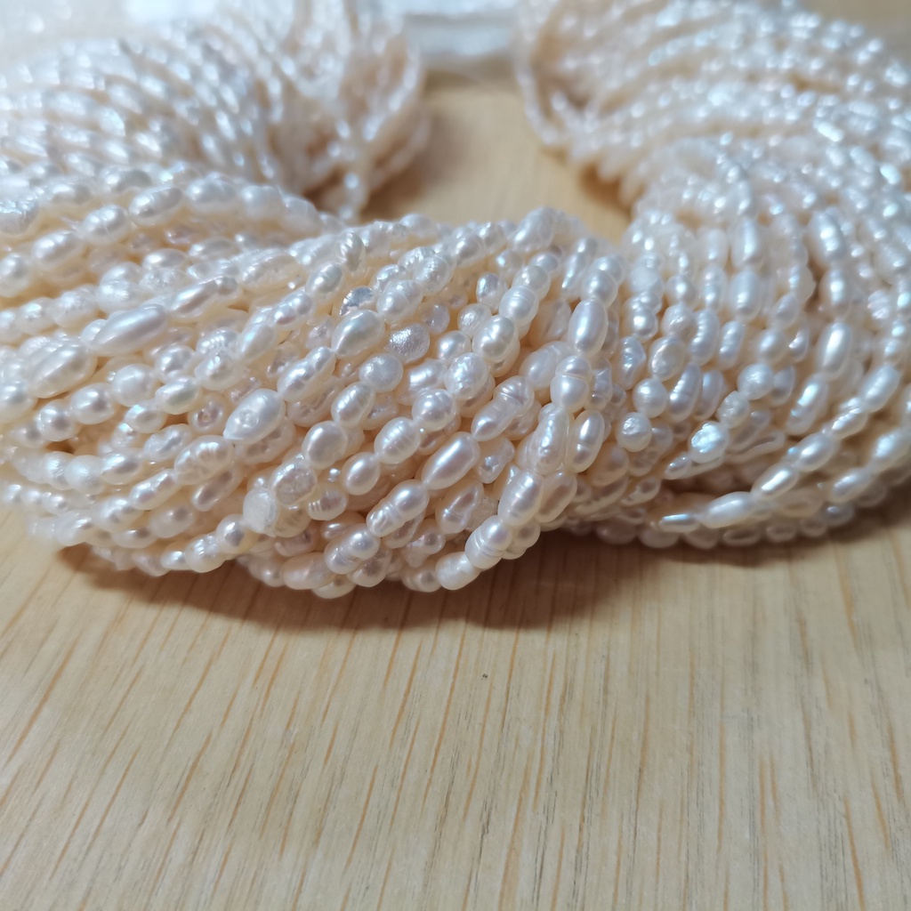 Chuỗi Hạt Ngọc Trai Nước Tự Nhiên 41cm Giá Rẻ Làm Phụ Kiện DIY