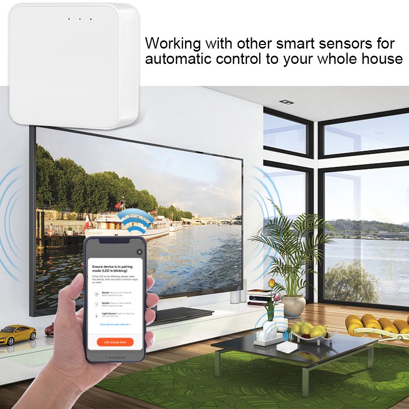 Usb WiFi Không Dây Nhiều Chế Độ + Bluetooth + Zigbee Zigbee Đa Giao Thông Gateway tuya / APP Điều Khiển Từ Xa Thông Minh