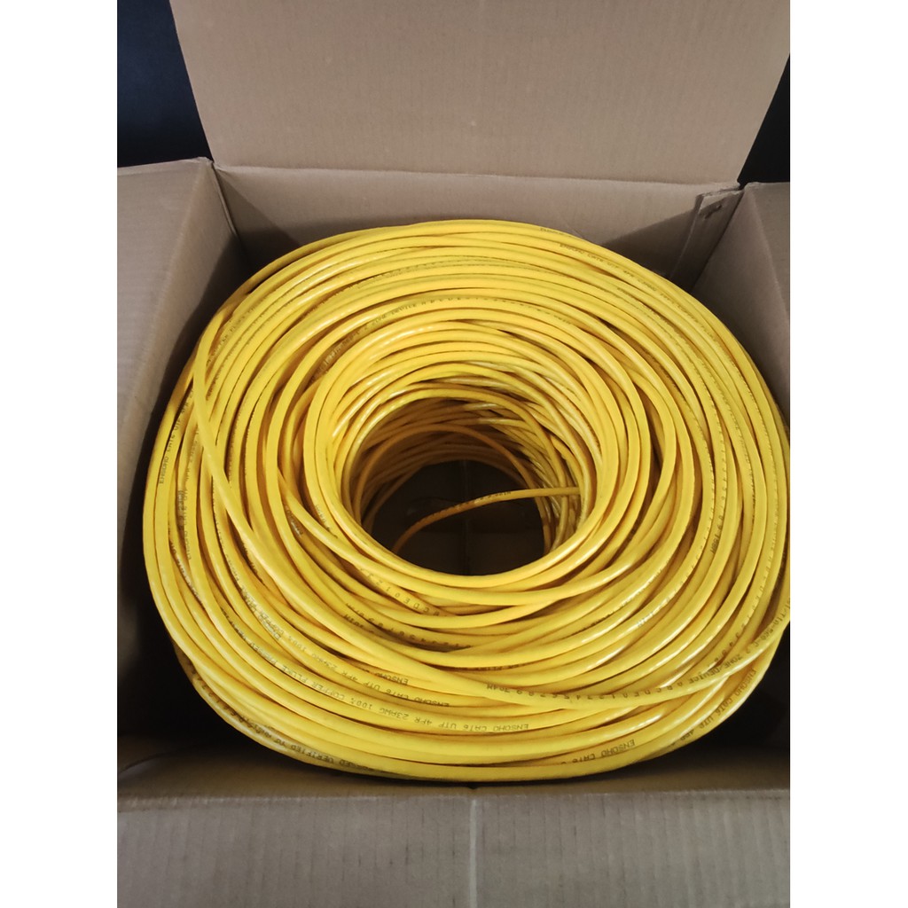 (CÓ SHIP HỎA TỐC) CUỘN DÂY MẠNG CAT5 (VÀNG)