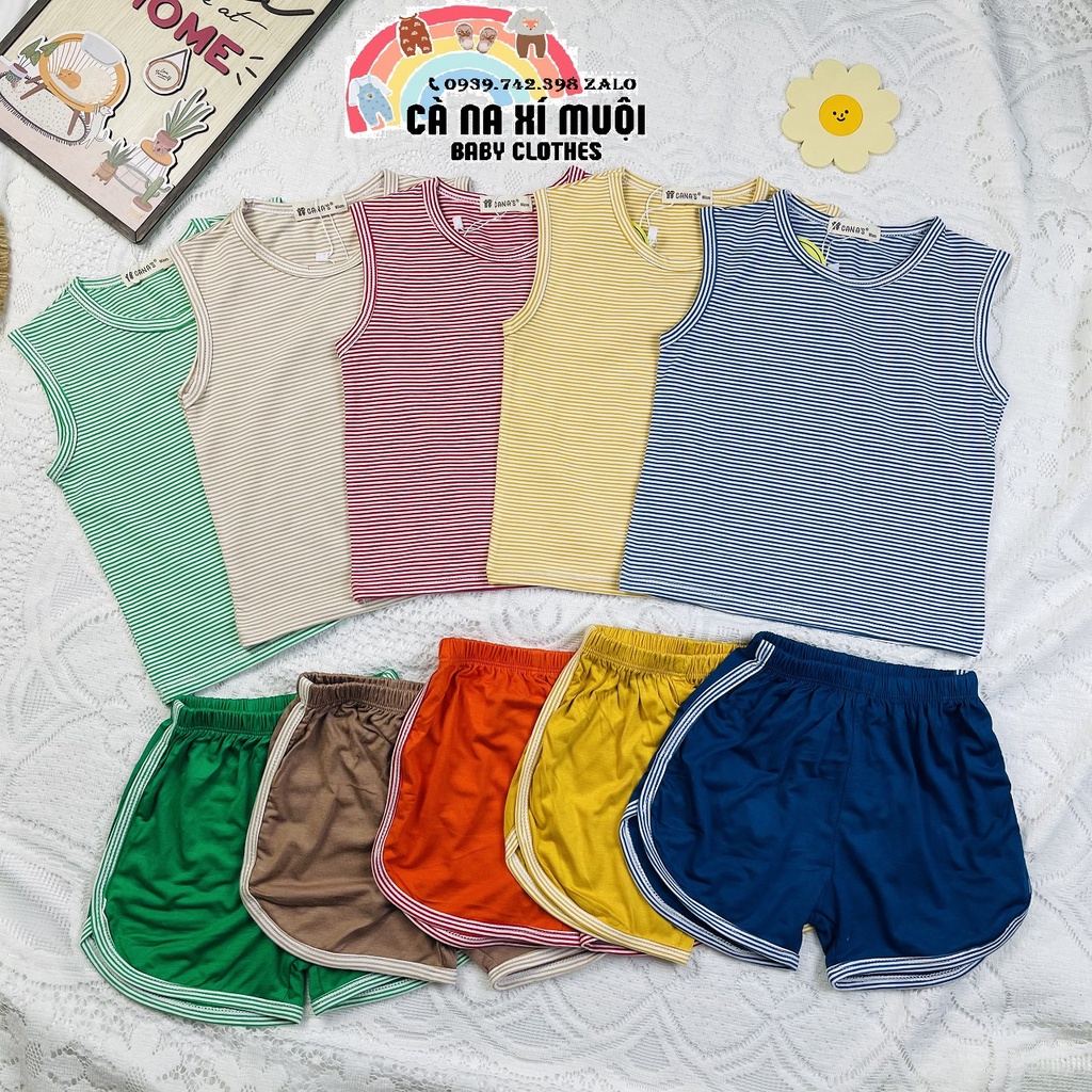 ✨Size(9-32Kg)✨FREE SHIPBộ MinKy Mom CaNa's Sát Nách Cotton Lạnh Dể Thương Cho Bé Gái Bé Trai, Đủ Màu