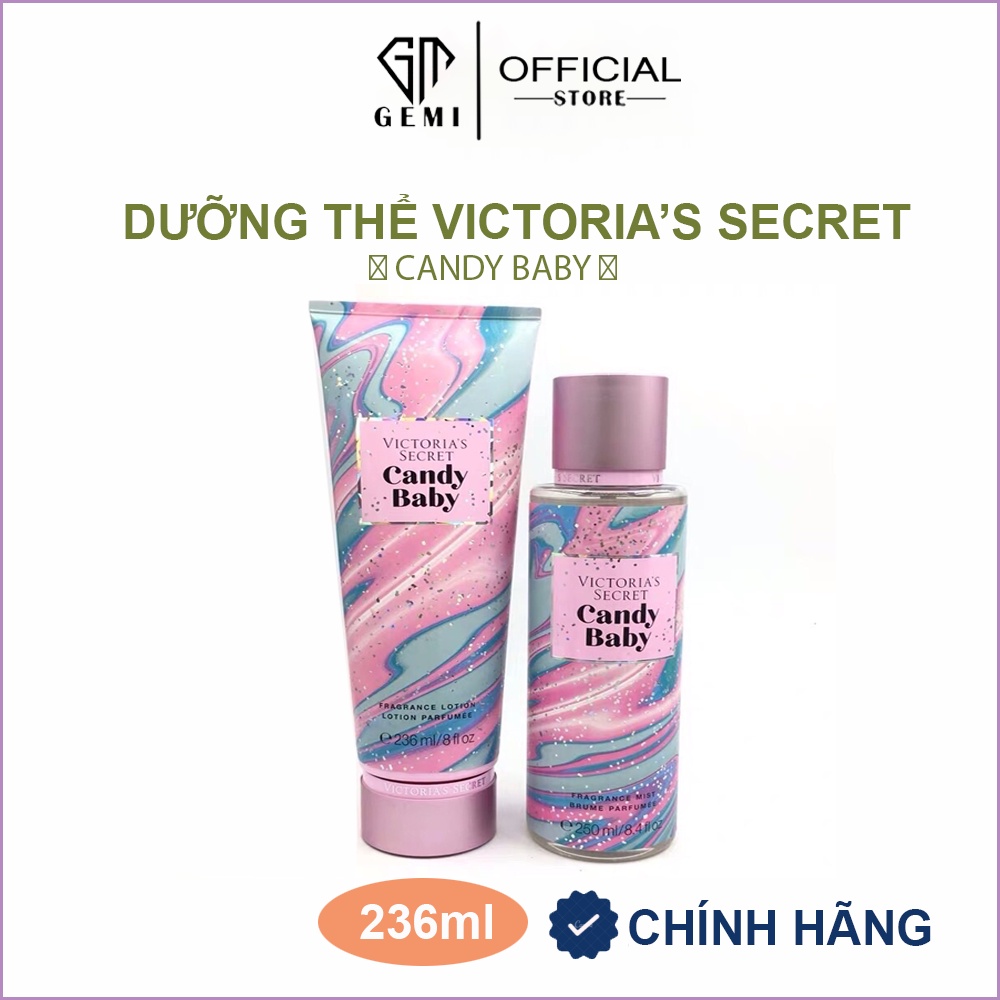 Sữa Dưỡng Thể 🌸𝑭𝒓𝒆𝒆𝒔𝒉𝒊𝒑🌹 Dưỡng Thể Nước Hoa Làm Sáng Da Victoria's Secret Lotion 236ml 🍨 CANDY BABY 🍭 Body Mist 250ml