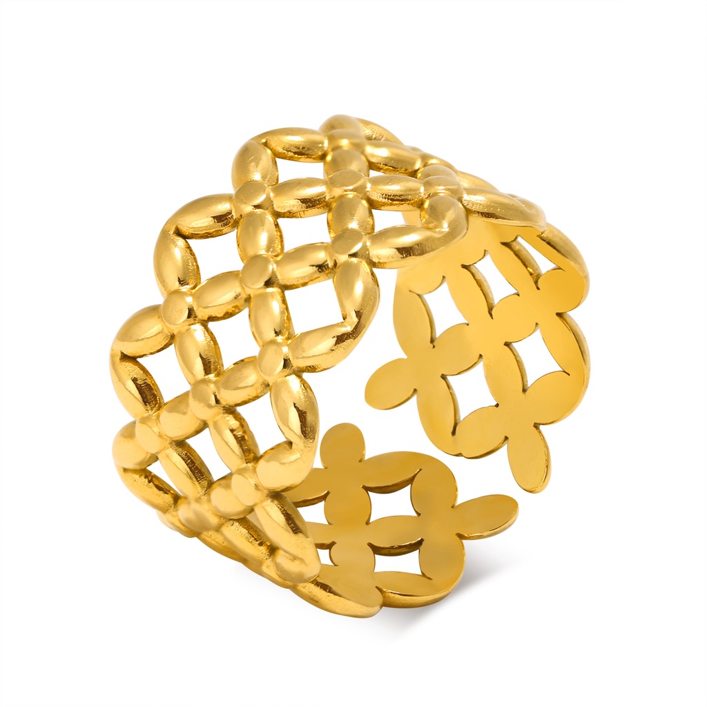 Vnox Nhẫn Hở Nhiều Kiểu Dáng Tùy Chỉnh Tông Vàng Trang Sức Tiệc Tùng Rock Dành Cho Nữ