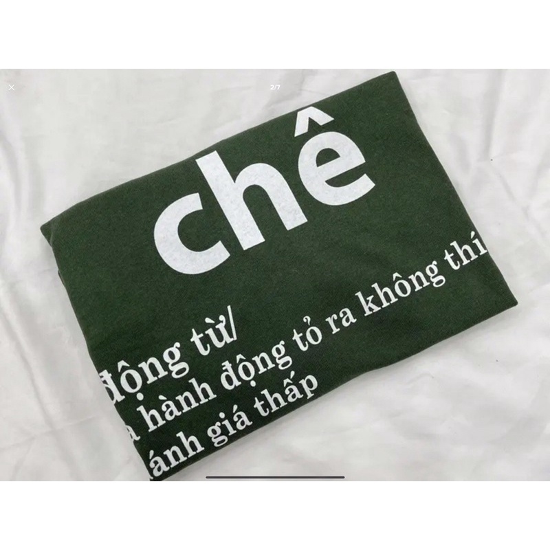 Áo Thun Tay Lỡ Chữ CHÊ T-SHIRT Form Rộng Vải Thun Cotton Phong Cách Nam Nữ Unisex