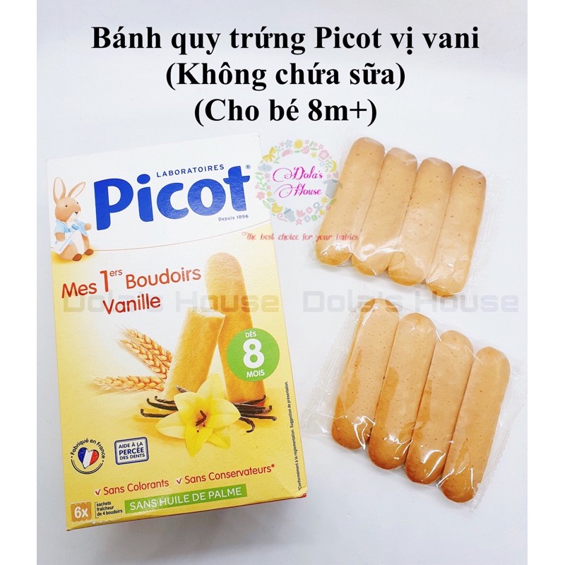 BÁNH QUY TRỨNG PICOT VỊ VANI - KHÔNG CHỨA SỮA