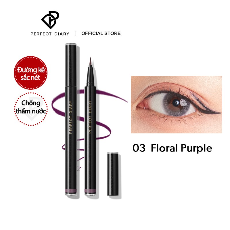 Bút kẻ mắt nước siêu sắc mảnh Perfect Diary Eye-Catching 7 màu 0.5ml