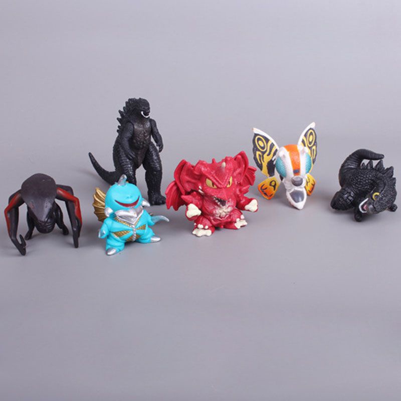 Set 6 Mô Hình Nhân Vật Phim Godzilla Destoroyah Gigan Muto Mothra Chibi