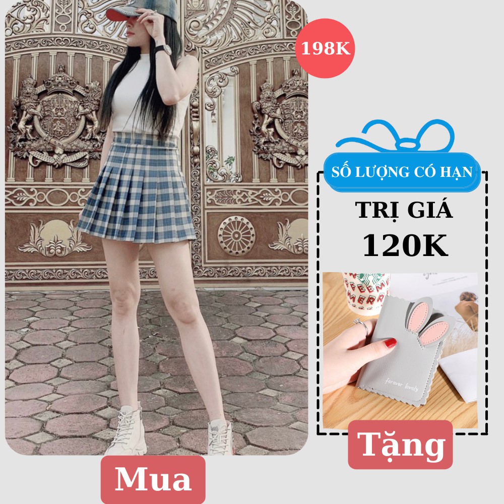 Chân váy Tennis Caro Lưng Cao Màu Xanh Hàng Loại 2 Freeship,Chân Váy Chữ A Kẻ Caro Xanh Thể Thao Xếp Ly Mới Nhất 2021 | BigBuy360 - bigbuy360.vn