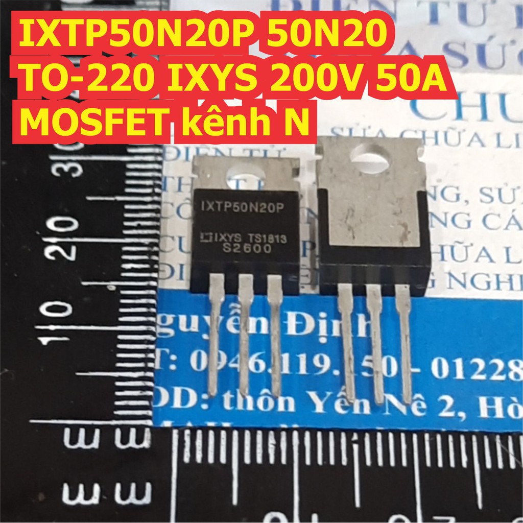 IXTP50N20P 50N20 TO-220 IXYS 200V 50A MOSFET kênh N kde7743