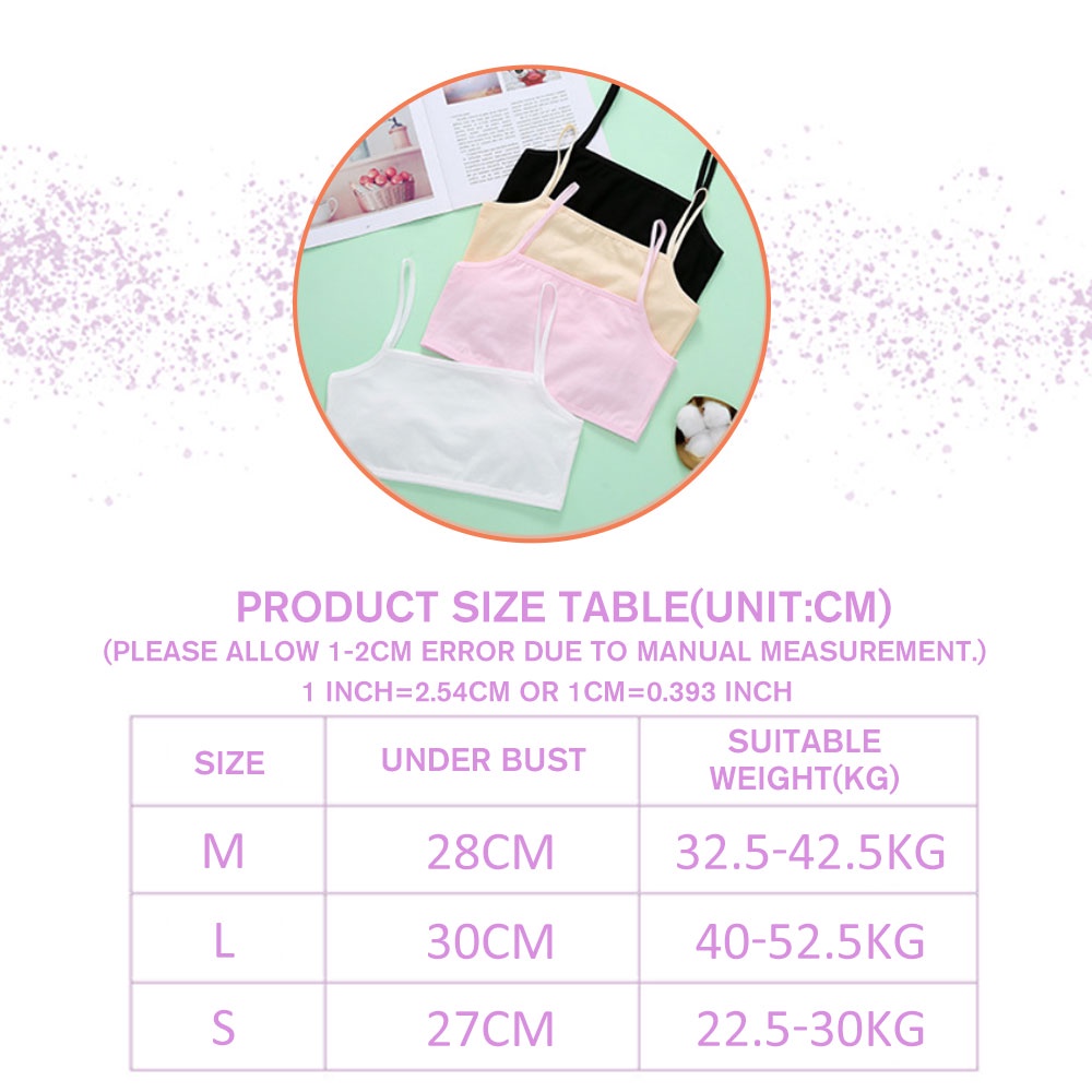 Áo lót vải cotton Không Tay Cho Bé Gái 7-10 Tuổi