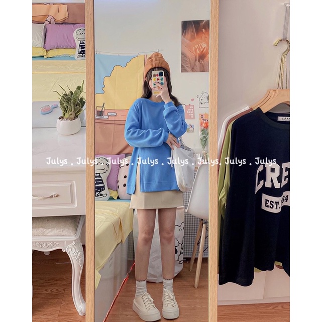 Áo nỉ xẻ một bên tà (ảnh thật shop chụp kèm video) | BigBuy360 - bigbuy360.vn