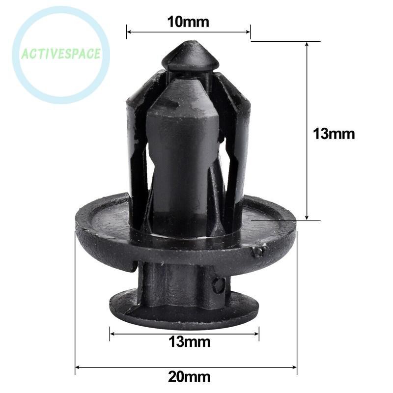 Set 100 kẹp ốc vít bằng nylon màu đen cho xe Honda | BigBuy360 - bigbuy360.vn