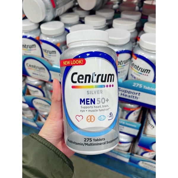 Vitamin Dành Cho Nam Giới Trên 50 Tuổi Centrum Silver Men 50+ (275 viên) - Mỹ