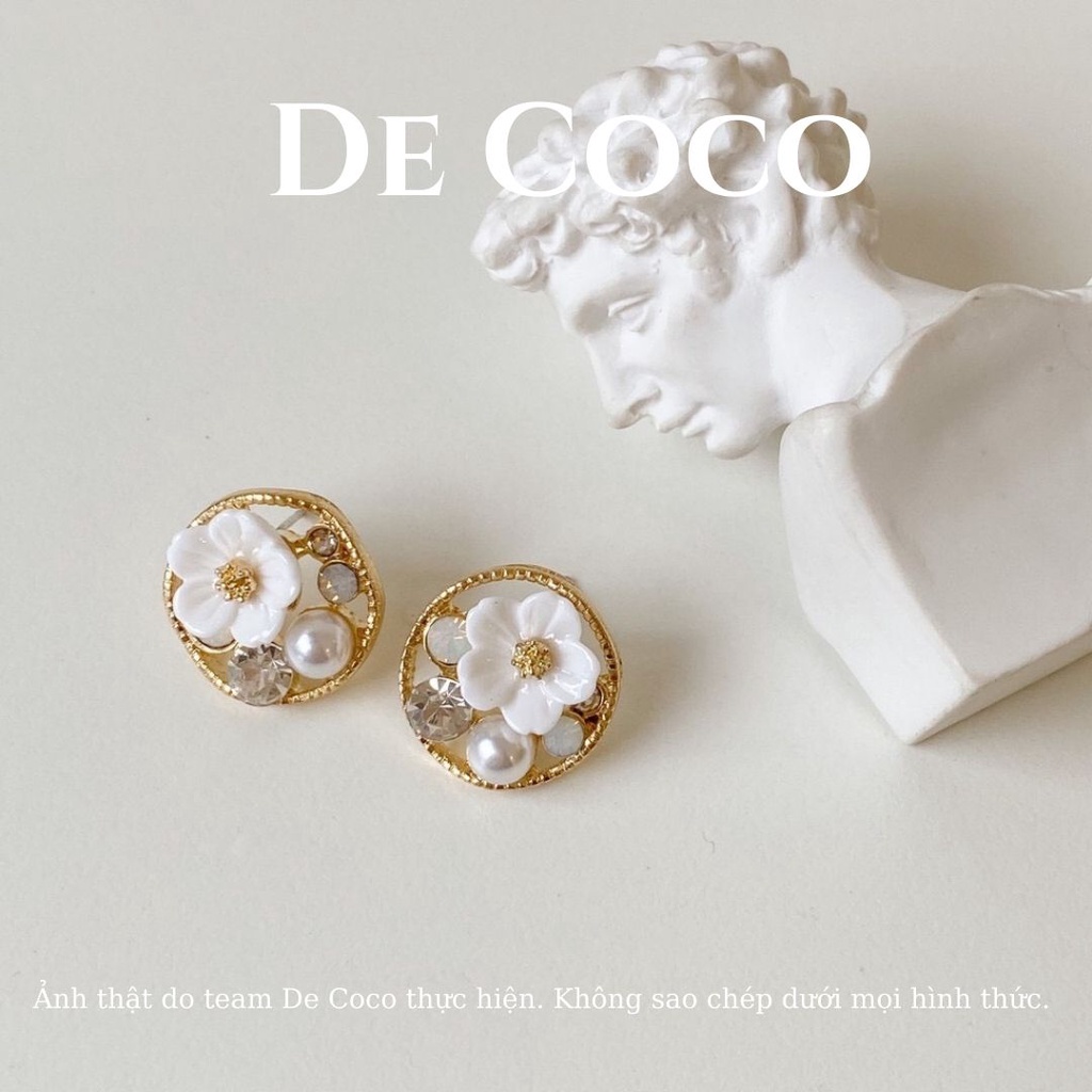 Bông tai hoa đính đá Daisy decoco.accessories