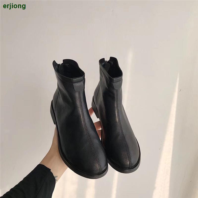Giày Bốt Martin Mỏng Ống Ngắn Phong Cách Anh Quốc Thời Trang Xuân Thu Mới 2021 Dễ Phối Đồ