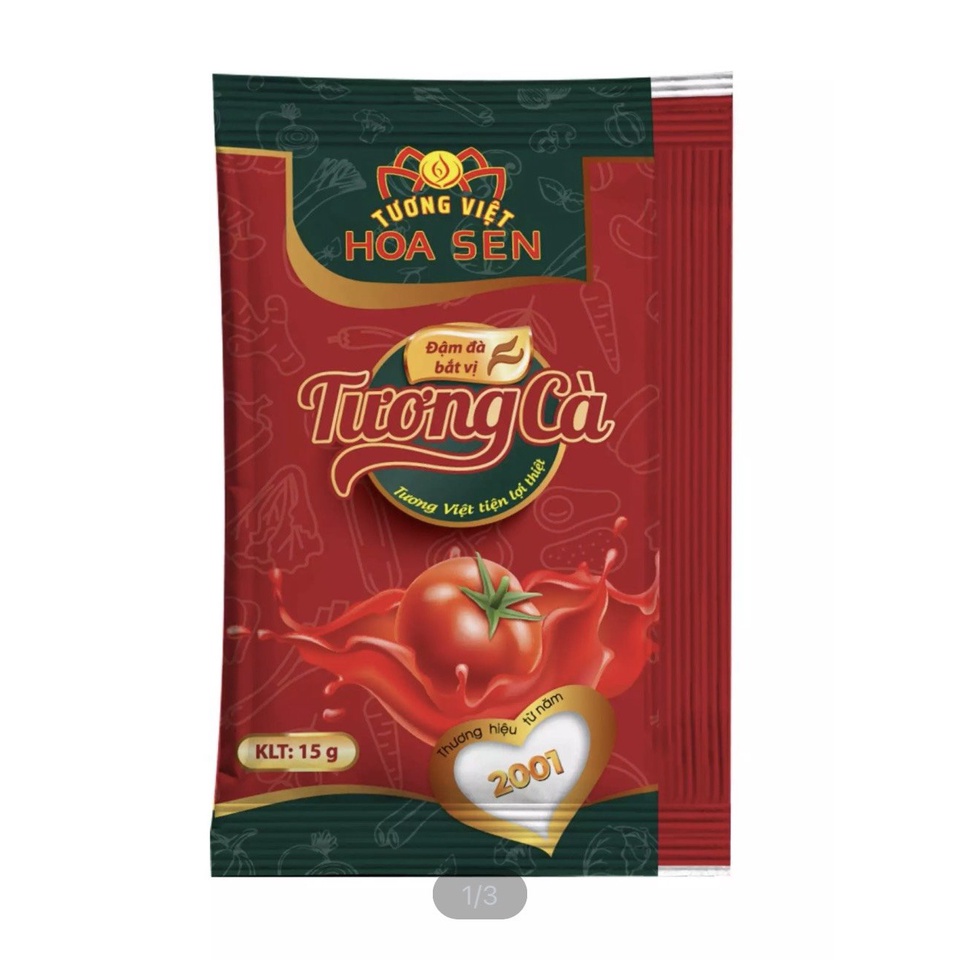 Tương Cà Gói 15g bịch 100 gói - Tương Việt Hoa Sen