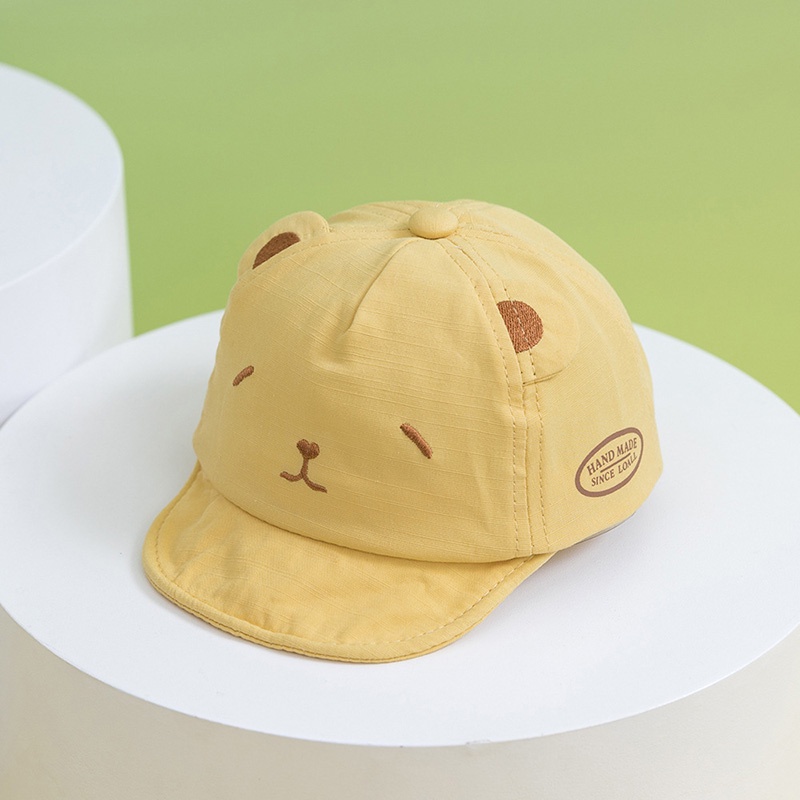 Mũ Lưỡi Trai Chống Nắng Thêu Hình Gấu Hoạt Hình Thời Trang Mùa Hè Cho Bé