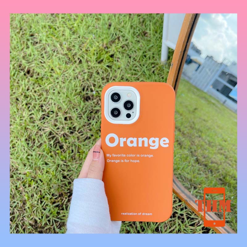 Ốp lưng iphone Điện Thoại Màu Cam Cho iphone 6/6plus/6s/6splus/7/7plus/8/8plus/x/xr/xs/11/12/13/pro/max/plus/promax-橙子orange