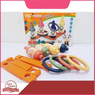 BỘ 4 ĐỒ CHƠI XẾP HÌNH NÉM VÒNG - ĐỒ CHƠI PHÁT TRIỂN TƯ DUY VÀ VẬN ĐỘNG CHO BÉ