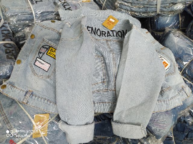 (Sỉ) Áo khoác jeans nữ form vừa cao cấp hàng shop mẫu Tonumber-Genoration giá rẻ