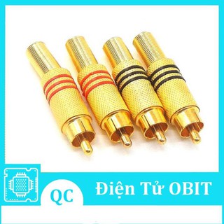 Jack Hoa Sen Mạ Vàng - Jack RCA AV Bắt Vít (1 chiếc)