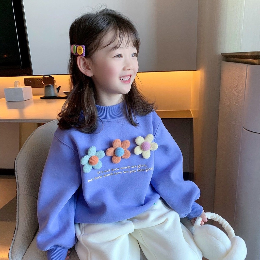 Mới Áo Sweater Mỏng Tay Dài Thời Trang 2022 Cho Bé Gái Dễ Phối Đồ