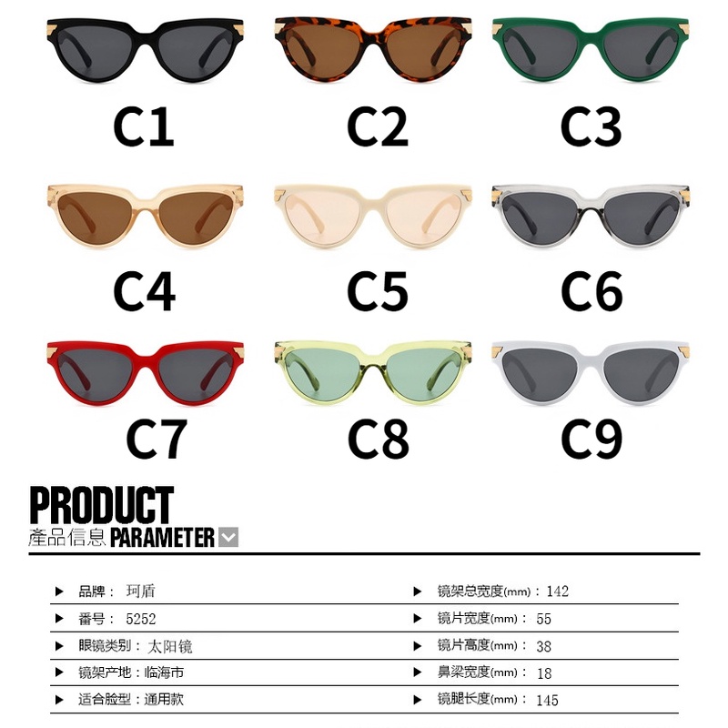 Kính Mát Gọng Mắt Mèo Cỡ Lớn Phong Cách Retro Thời Trang