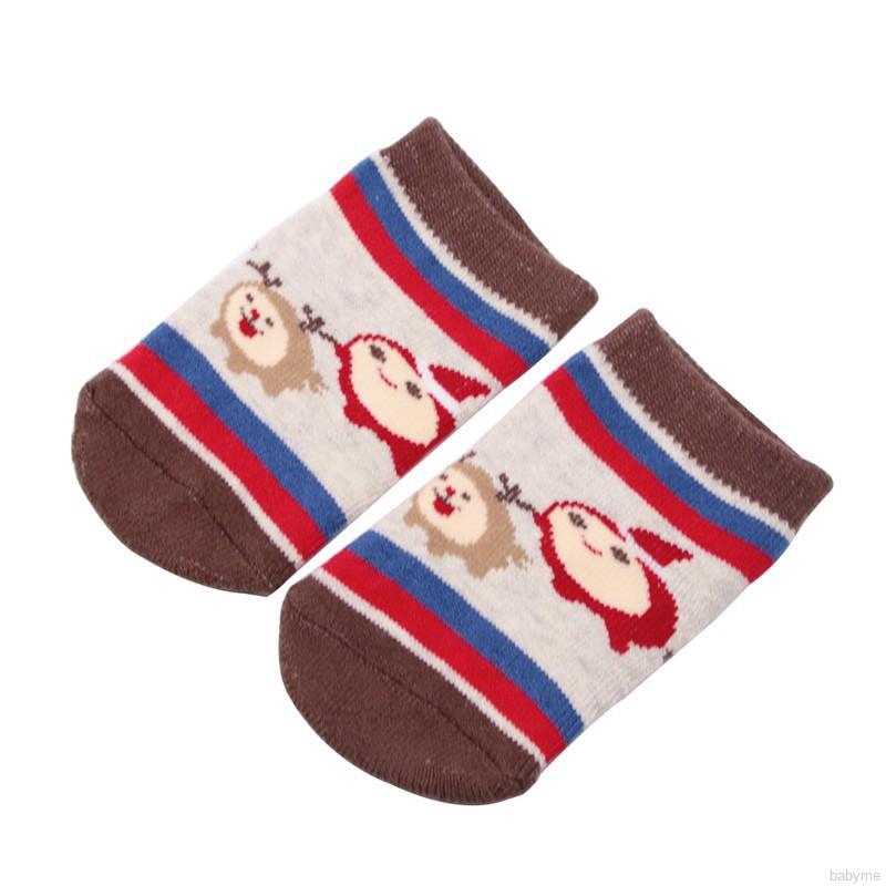 Vớ cotton chống trượt họa tiết Giáng sinh cho bé trai và gái