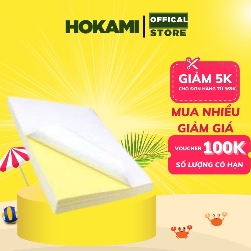 Giấy decan đế vàng hoặc xanh A4 - tập 100 tờ - HOKAMI STORE