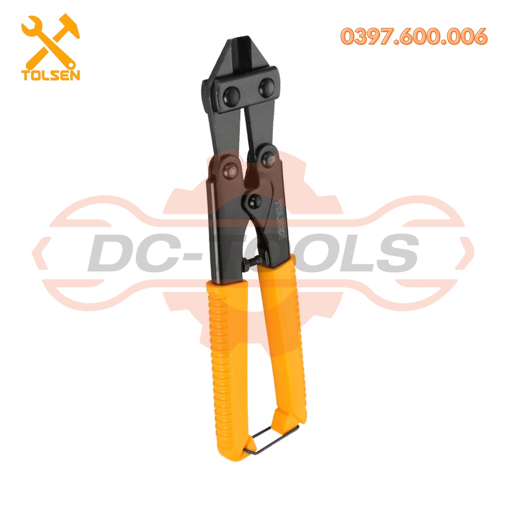 KÌM CẮT SẮT MINI, KÌM CỘNG LỰC 8&quot; 10066 TOLSEN Thép Crv đen bóng Một khóa ở cuối tay cầm Kích thước: 200mm (8&quot;) DC-TOOLS