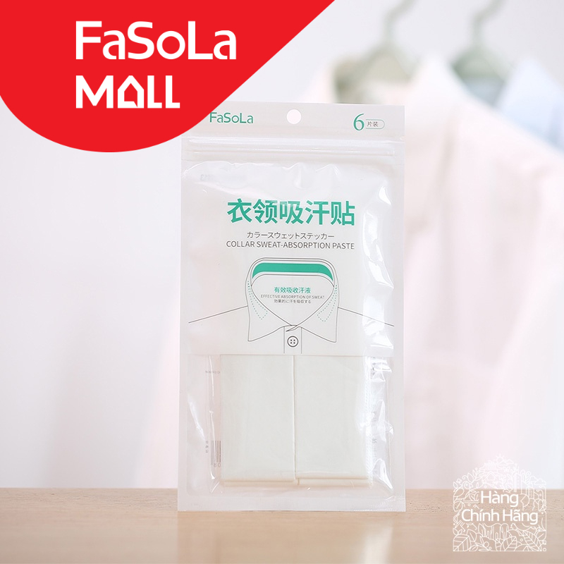 Bộ 6 miếng dán hút mồ hôi bảo vệ cổ áo FASOLA FSLJY-085