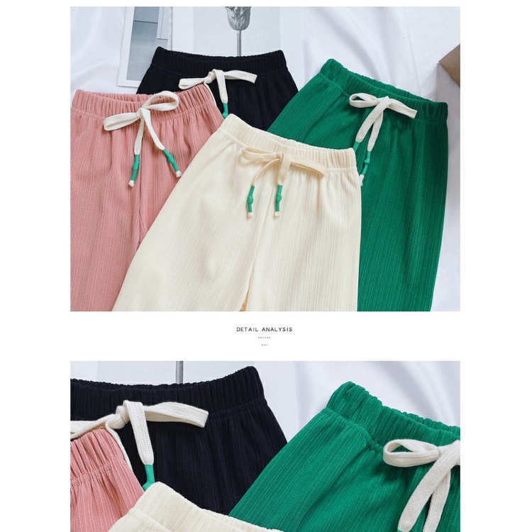 [Babycat] Hàng Có Sẵn Quần Ống Rộng Bằng Lụa Lạnh Phong Cách Nhật Hàn Hàn Quốc Thời Trang Mùa Hè Dành Cho Bé Gái 2022