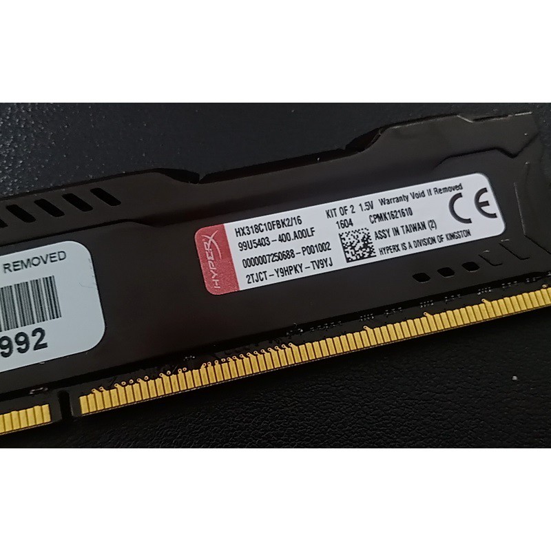 RAM TẢN NHIỆT 8GB DDR3 BUS 1778 ram bộ hiệu FURY HYPER, hàng tháo máy chính hãng bảo hành 6 tháng