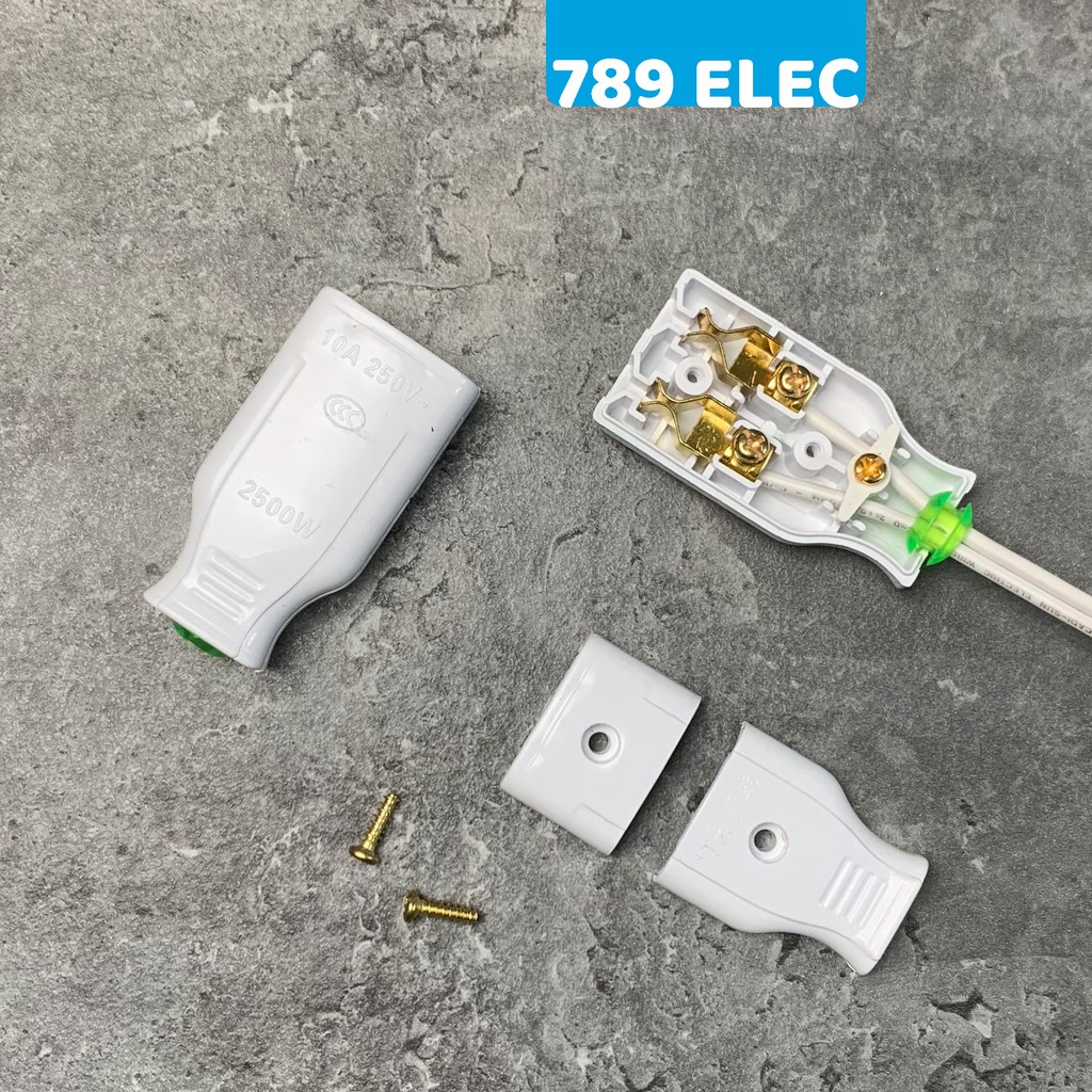 Phích cắm âm chân dẹt 10A Boxiang