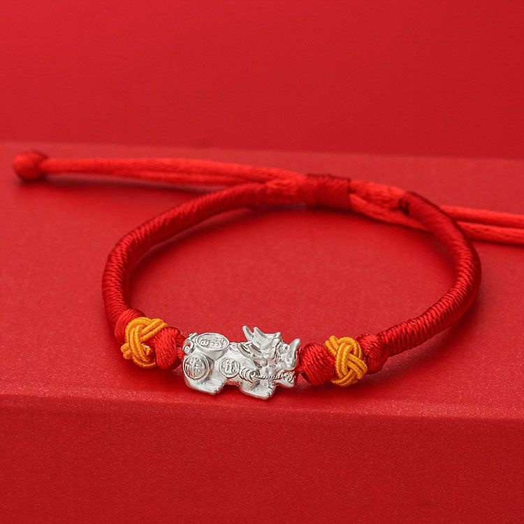 Vòng Tay Dây Bện 999 Màu Bạc Và Vàng Phù Hợp Làm Quà Cho Bé