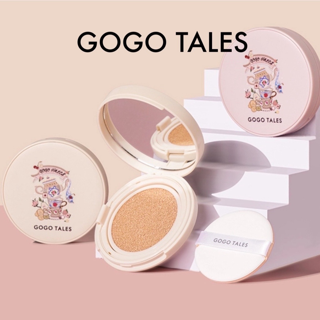 Phấn nước GOGO TALES mỏng nhẹ mềm mịn độ che phủ cao Bright Flawless Air Cushion tặng kèm 1 lõi thay thế GT277 GOGO86 | BigBuy360 - bigbuy360.vn