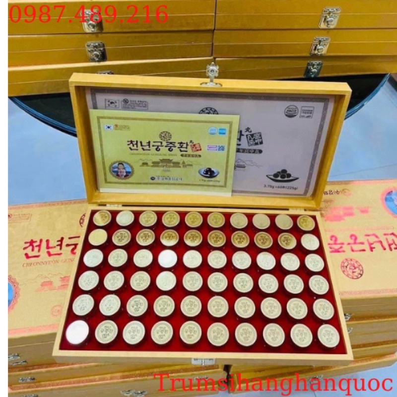 [HÀNG MỚI VỀ ] Đông Trùng Hạ Thảo 60 Viên Hộp Gỗ Vàng Hàn Quốc