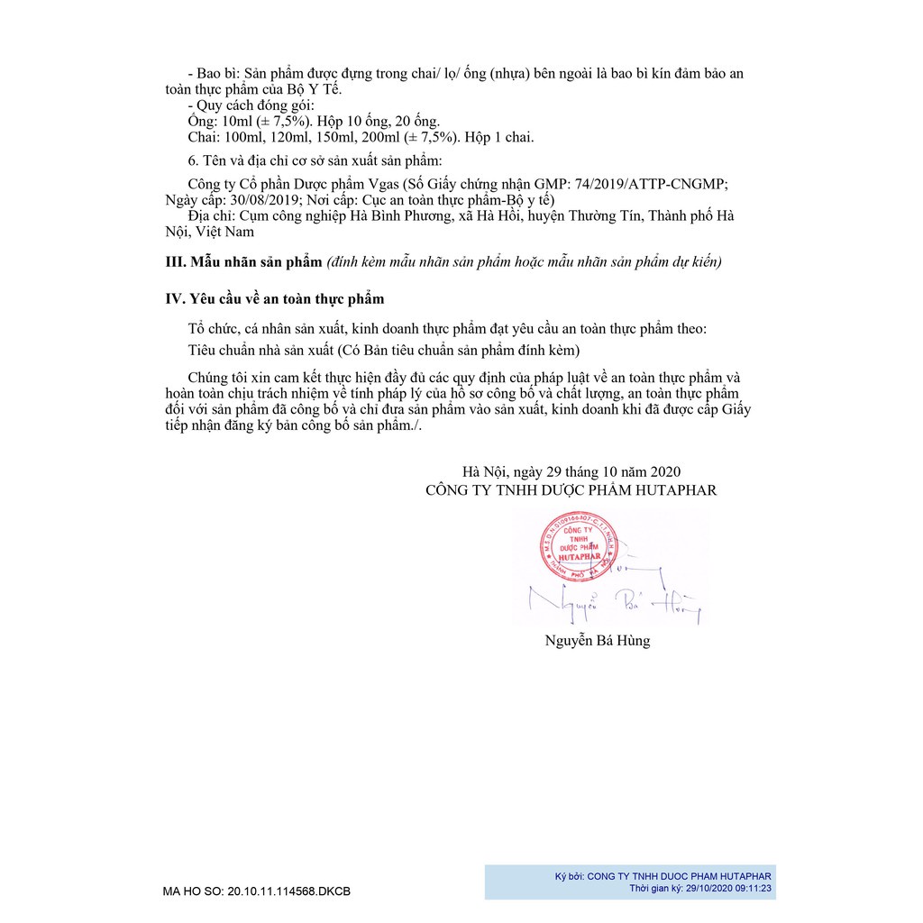 Siro FEROVIT Huta bổ sung sắt, acid folic cho bà bầu, vị dưa gang, không nóng, không táo bón hộp 20 ống