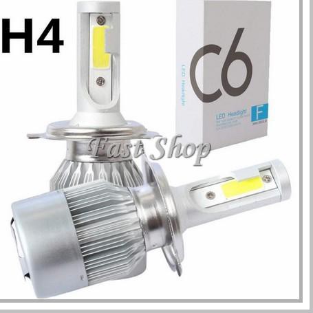 Bộ 2 Đèn Pha Led Cob C6 H4 36w - 3800lm Hi L Siêu Sáng Cho Xe Hơi