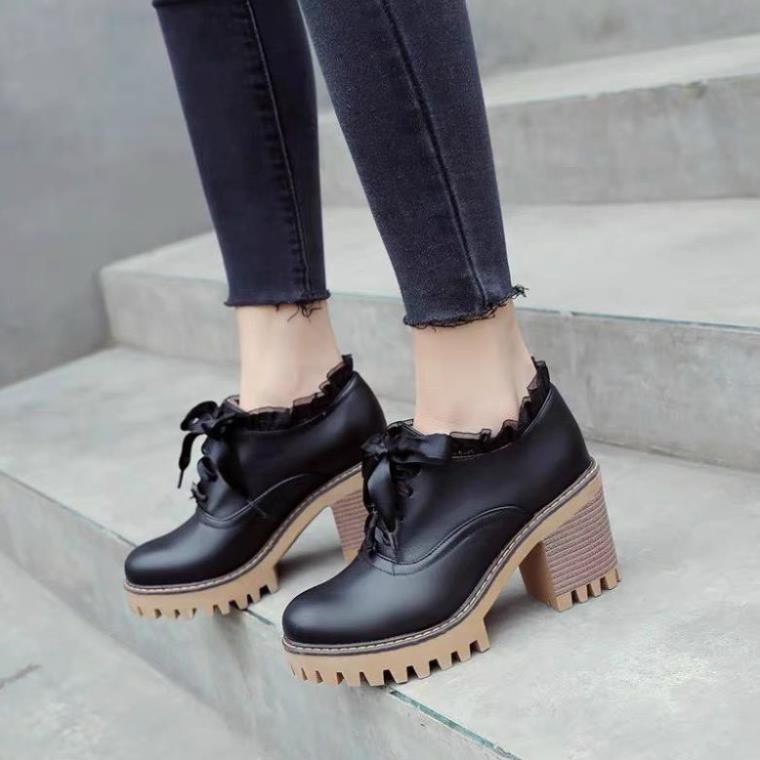 Giày boot nữ cổ thấp cao cấp