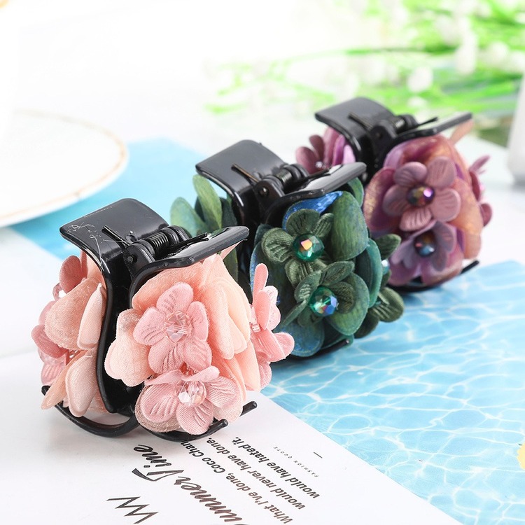 Kẹp Tóc Hình Hoa Đính Pha Lê Giả Thời Trang Cho Nữ